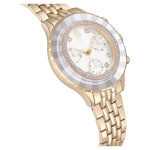 Octea chrono watch Swiss Made, Metal bracelet, Gold tone, Champagne gold-tone finish